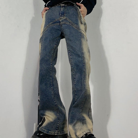 American High Washed Vintage Slightly Flared Jeans